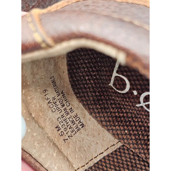 BOC Born Concepts Brown Leather Double Buckle Strap Loafers 7.5 M - Picture 6 of 6